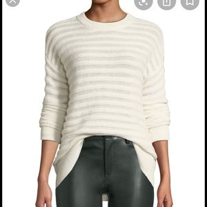 Theory 100% cashmere novelty stripe sweater